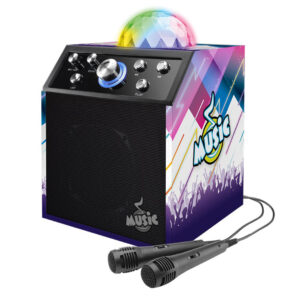 Mu karaoke bt disco cube w/2 mics