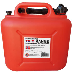 Bensinkanne trio 10 liter rød plast