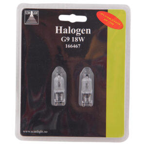 Lyspære g9 halogen 18w (23w) 2-pk