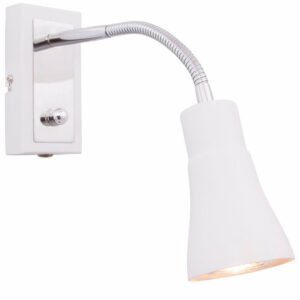 Grenada vegglampe hvit/krom led dimbar g