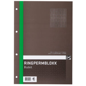 Ringpermblokk emo a4 ruter 70g 80bl