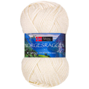 Garn viking norgesraggen 800 hvit 800