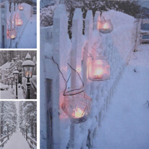 BILDE MED LED LYS 40X30 CM 3 MOTIV