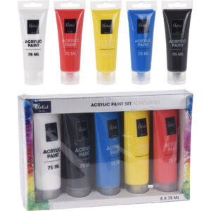 MALING ACRYL SETT MED 5 STK 5X 75ML