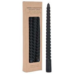 STEARINLYS 25 CM VRIDD 4 PK SORT