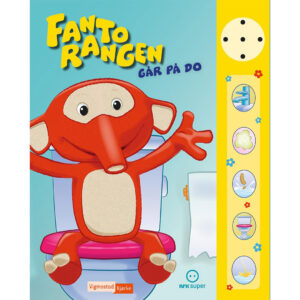 FANTORANGEN BOK MED LYD GÅR PÅ DO