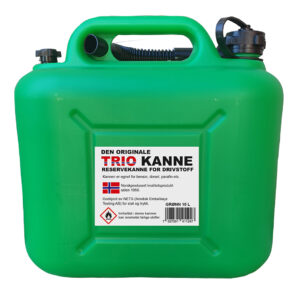 Bensinkanne trio 10 liter grønn plast