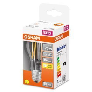 Osram led pære norm (75) e27 klar 827