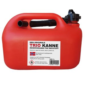 Bensinkanne trio 5 liter rød plast