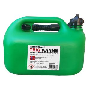 Bensinkanne trio 5 liter grønn plast