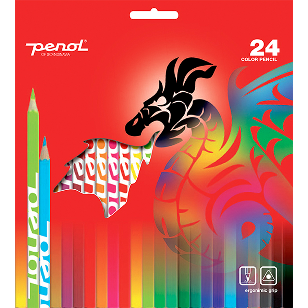 Penol fargeblyanter 24 tynn