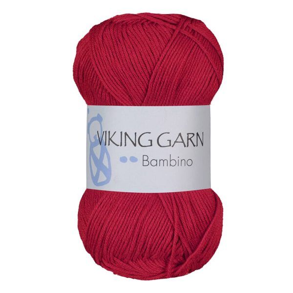 Garn viking bambino 450 rød