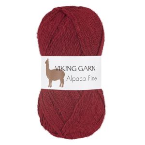 Garn viking alpaca fine 658 vinrød