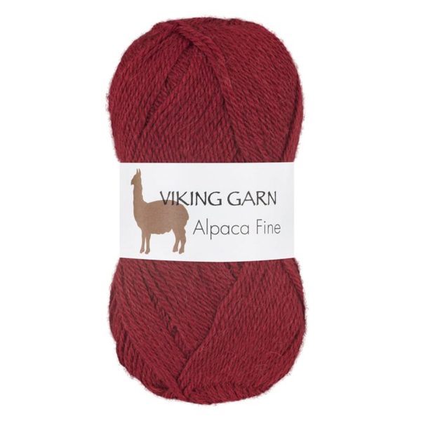 Garn viking alpaca fine 658 vinrød