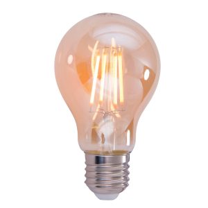 Filament ledpære 6w amber dimbar e27
