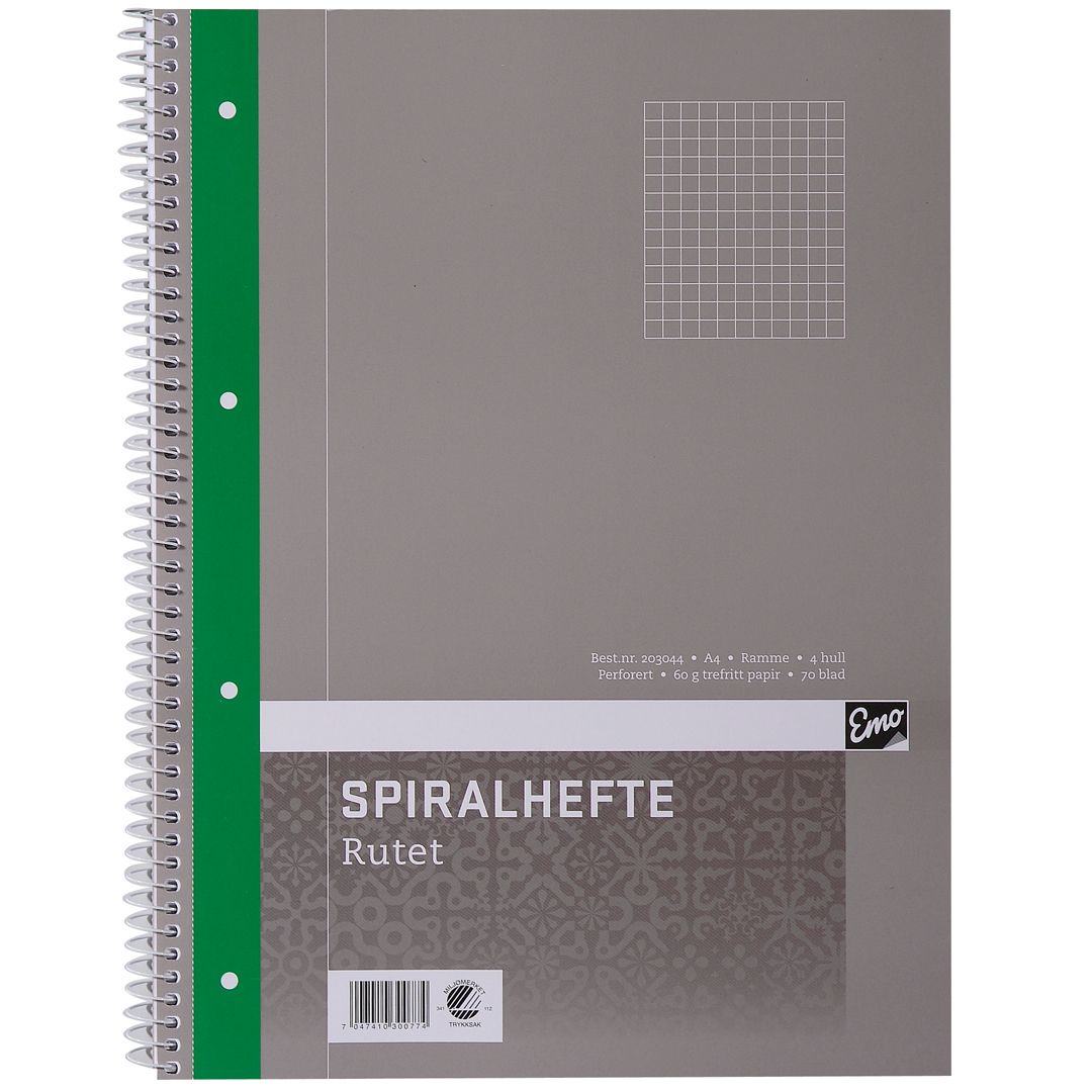 Spiralhefte emo a4 60g 70bl ruter