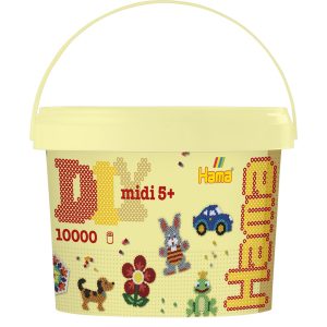 Hama midi beads 10.000 pcs in bucket mix