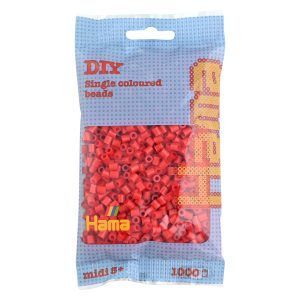 Hama midi perler 1000 pcs red