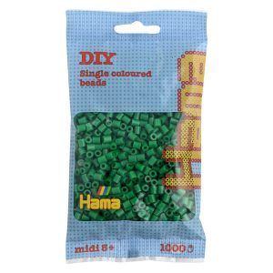 Hama midi perler 1000 pcs green