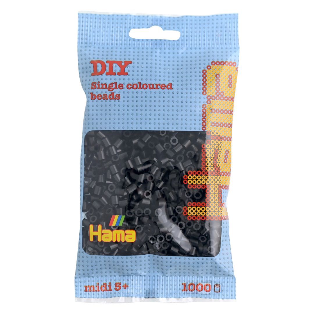 Hama midi perler 1000 pcs black