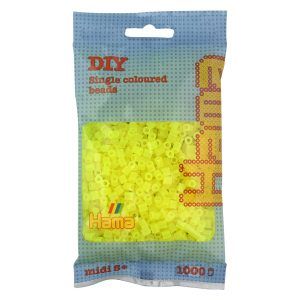 Hama midi perler 1000 pcs neon yellow