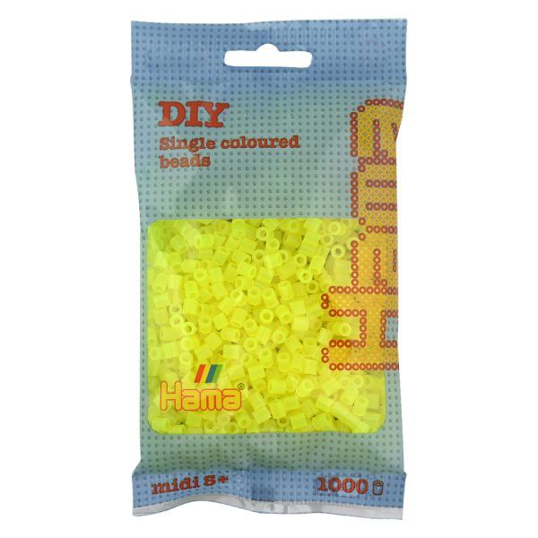 Hama midi perler 1000 pcs neon yellow