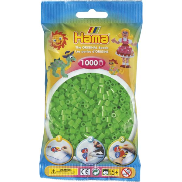 Hama midi perler 1000 pcs fluor green