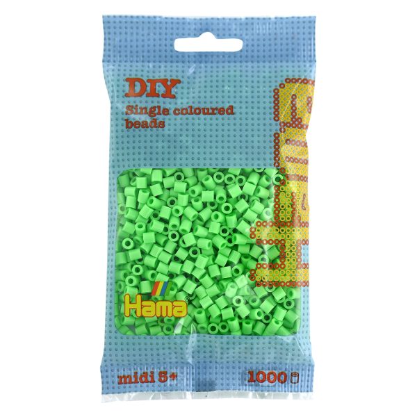 Hama midi perler 1000 pcs pastel green