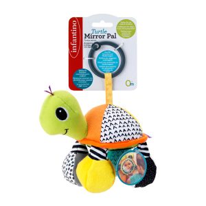 Infantino rangle m/speil grønn skilpadde