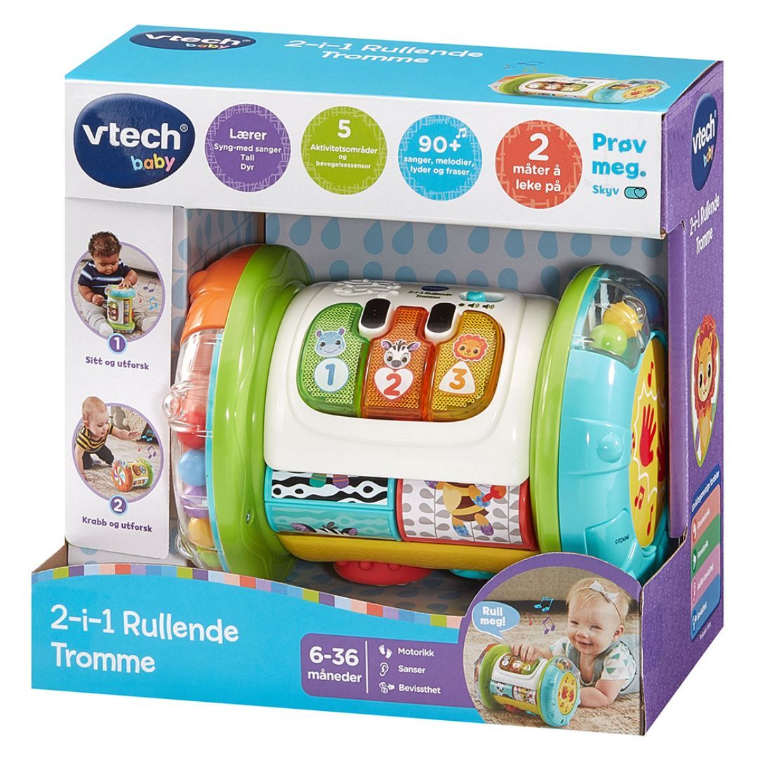 Vtech 2- in 1 rolling explorer drum no - Bilde 4