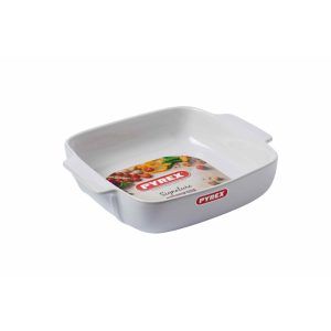 Pyrex signatur ildfast form hvit 22x22 c