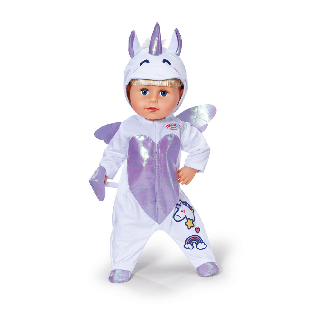 Baby born dukkeklær unicorn onesie 43cm - Bilde 2