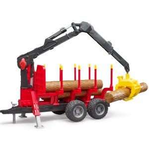 Bruder tilhenger med kran for tømmer