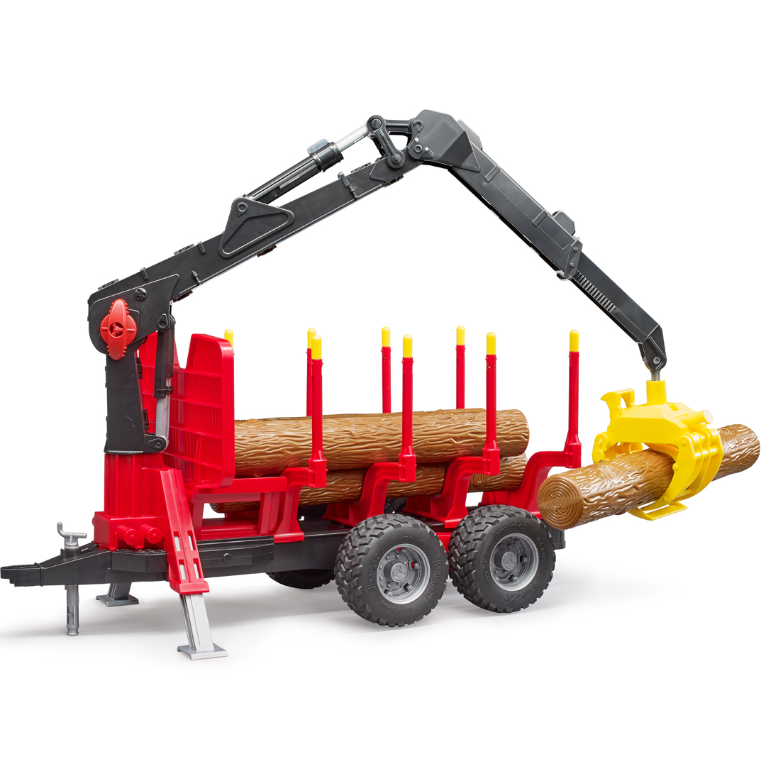 Bruder tilhenger med kran for tømmer