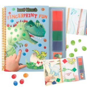 Dino world fingerprint fun bok