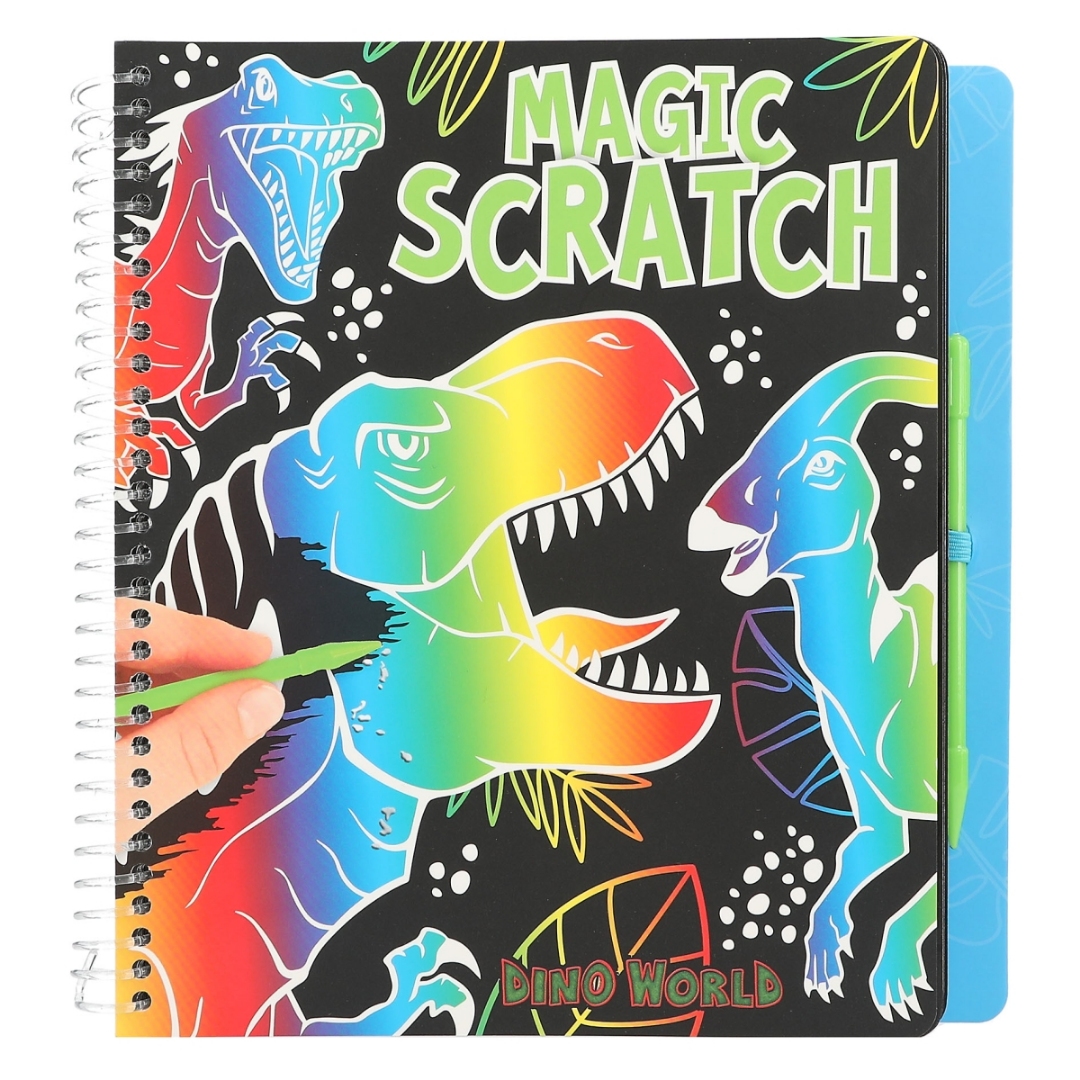 Dino world magic scratch bok