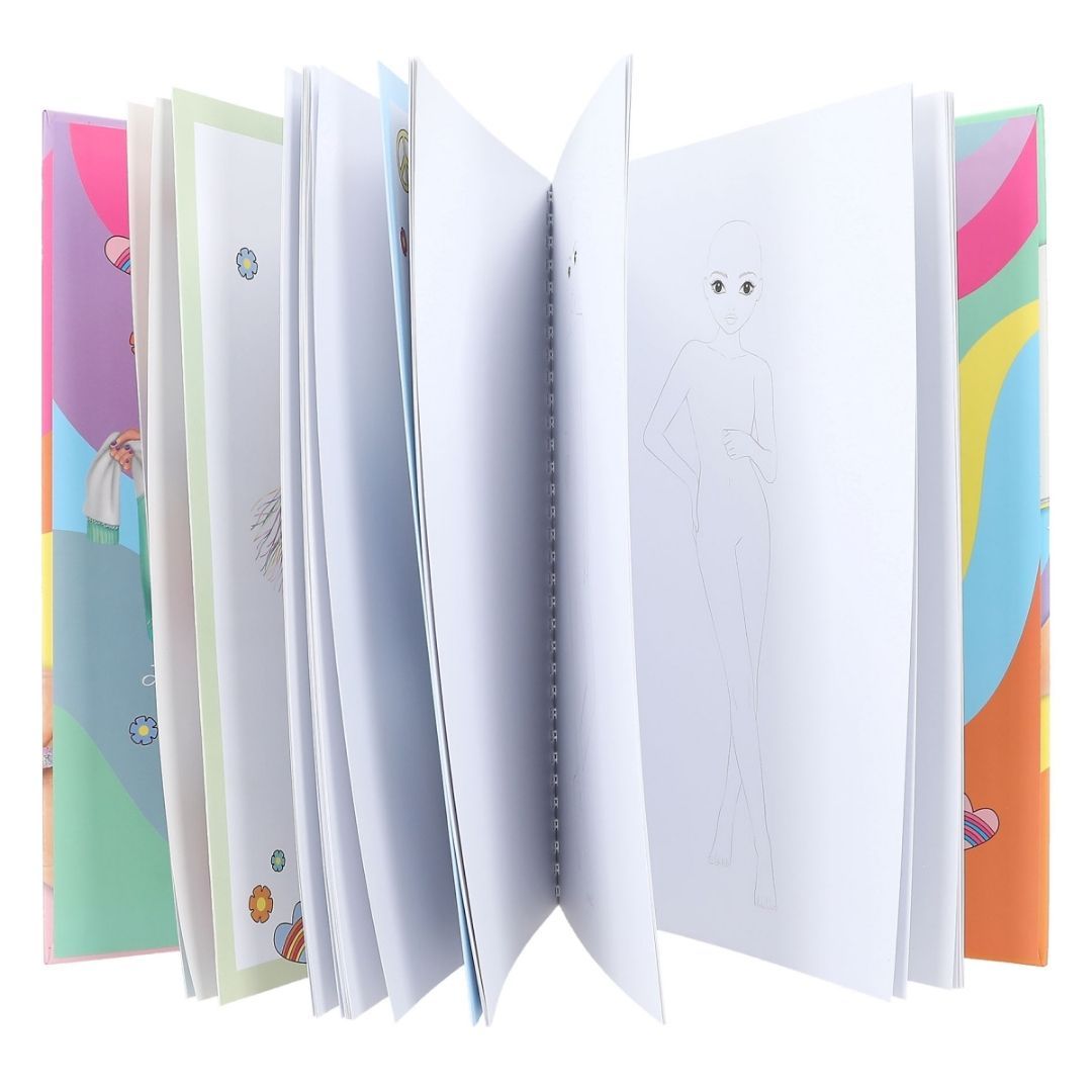 Topmodel designbok med fargeblyanter - Bilde 4