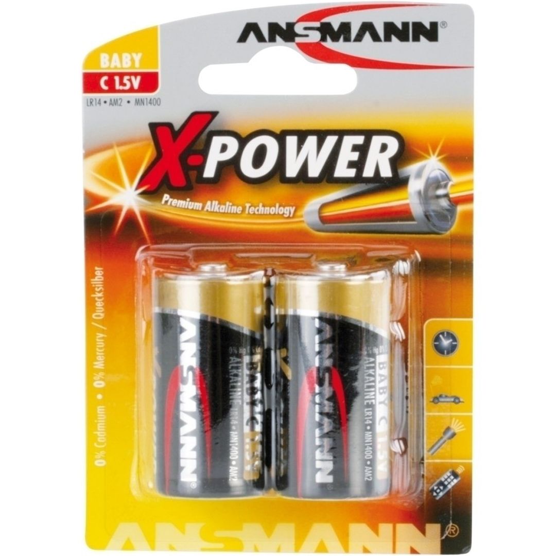 Ansmann batteri x-power c / lr14 2pk