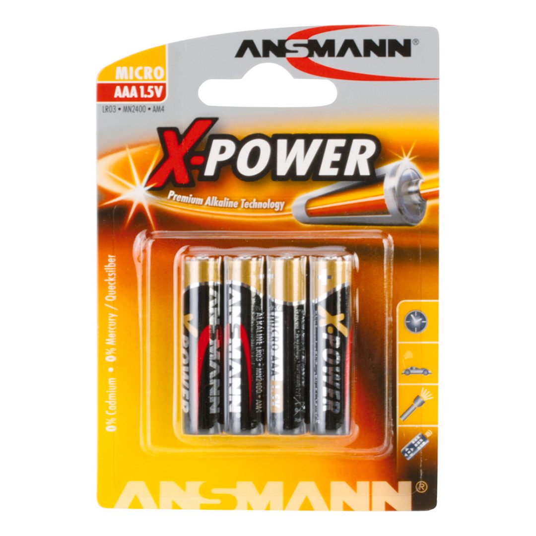 Ansmann batteri x-power aaa / lr03 4 pk