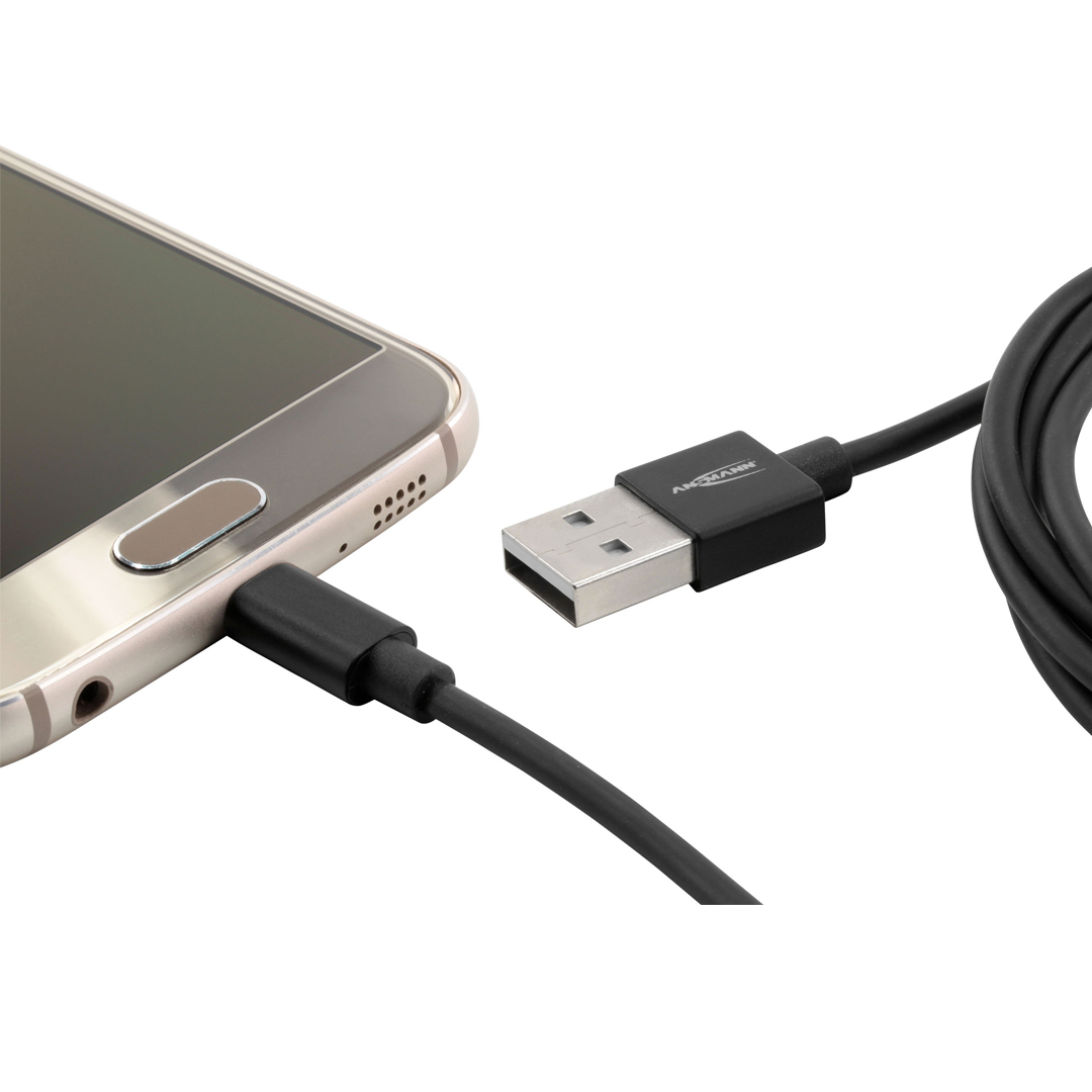 Ansmann kabel usb til micro usb 2m - Bilde 5