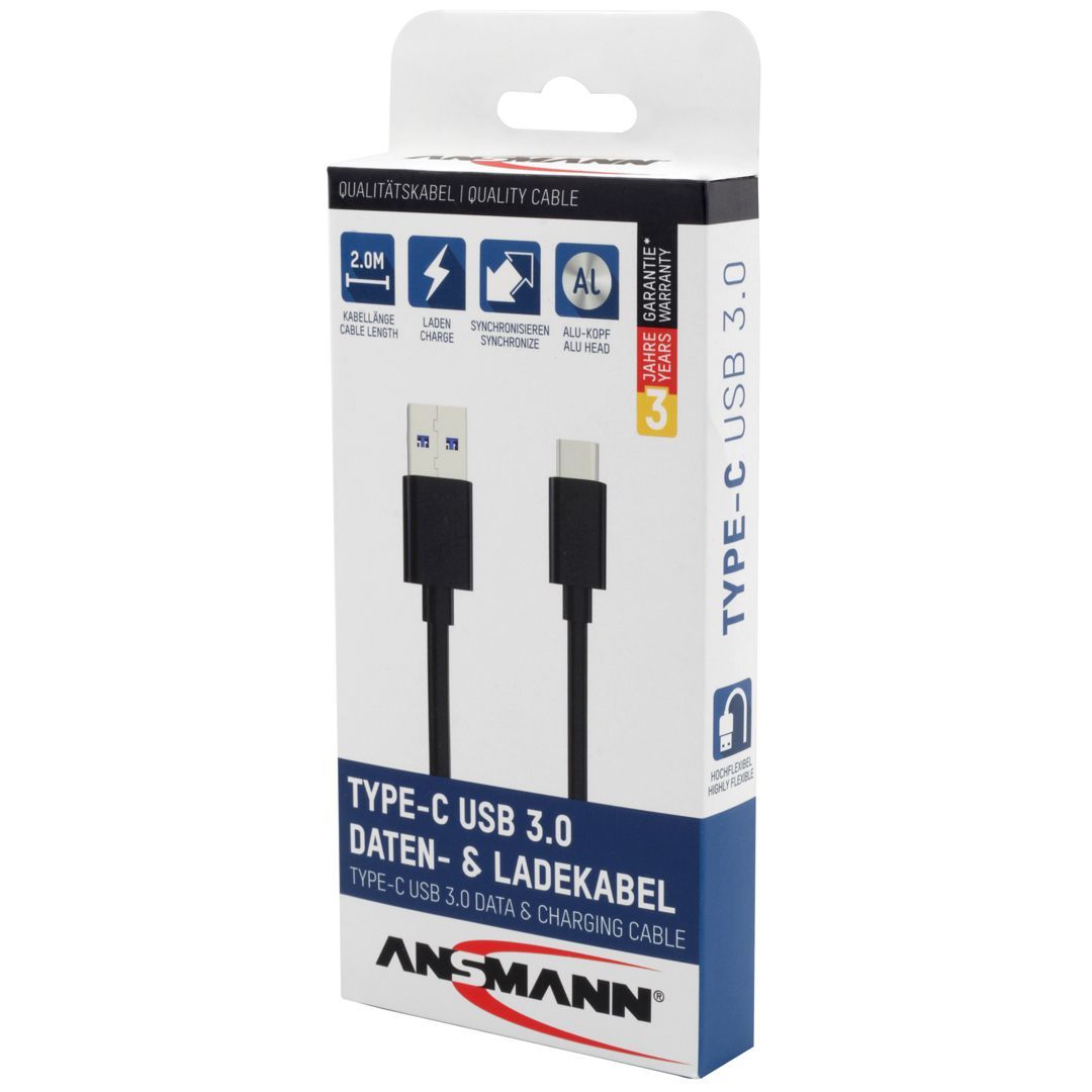 Ansmann kabel usb til usb c 1,2m - Bilde 3