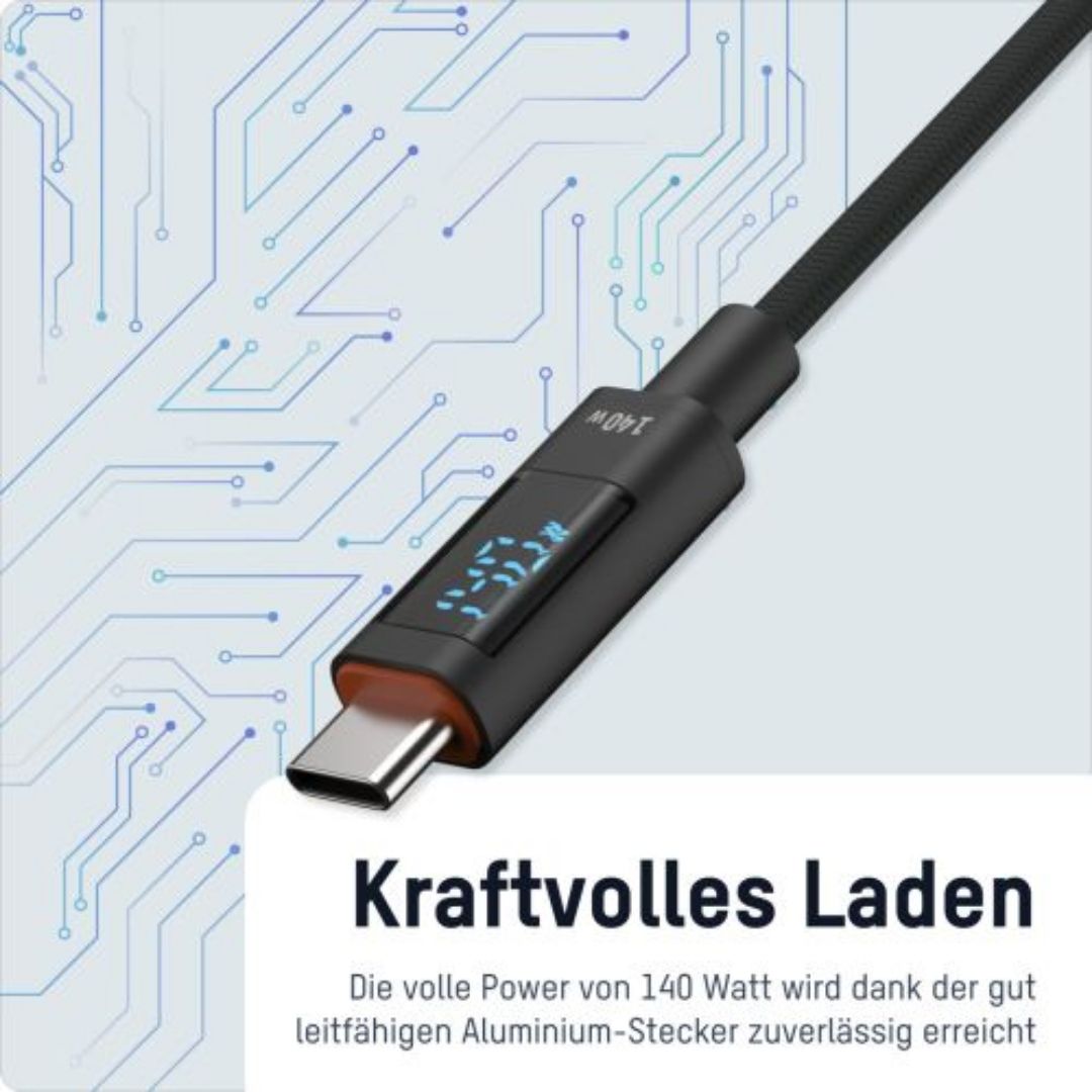 Ansmann kabel usb-c til usb-c 1,2m 140w - Bilde 2