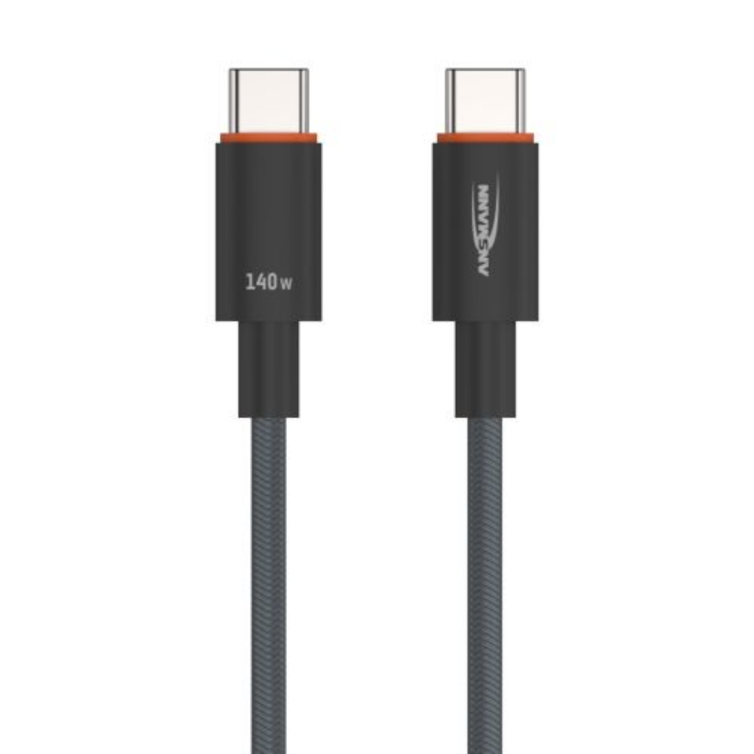Ansmann kabel usb-c til usb-c 0,6m 140w