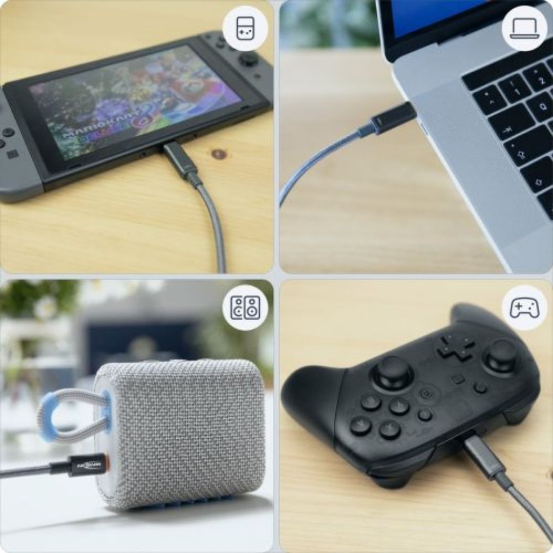 Ansmann kabel usb-c til usb-c 0,6m 140w - Bilde 3