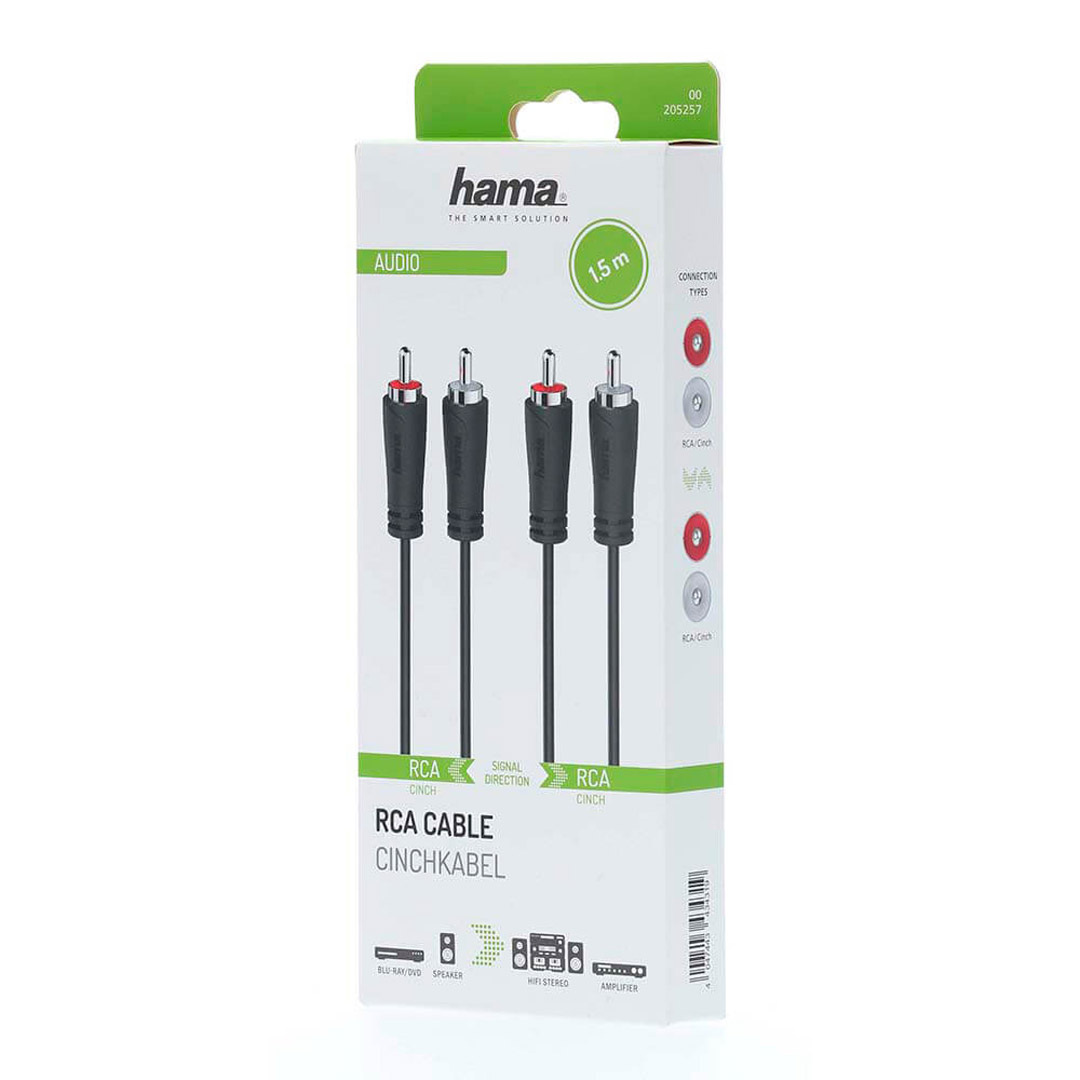 Hama cable audio 2 rca plugs - 2 rca plu - Bilde 2