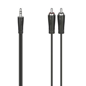 Hama cable audio 3.5-2x rca black 1.5m