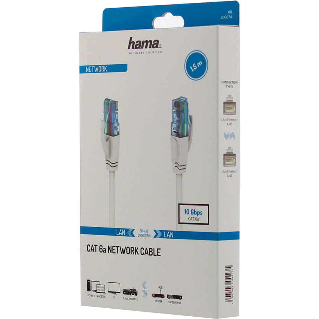 Hama nettverkskabel cat6a u/utp 1.5m hvi - Bilde 2