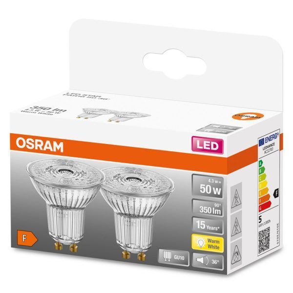 Osram led pære par16 (50) gu10 2pk 36gr - Bilde 2