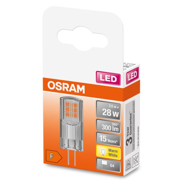 Osram led pære pin (30) g4 klar 827 - Bilde 2