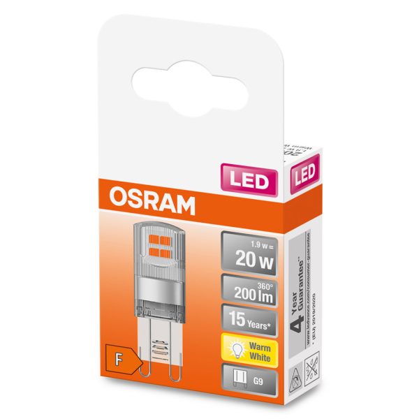 Osram led pære pin (20) g9 klar 827 - Bilde 2